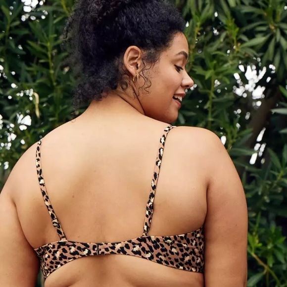 NWT AE Leopard Print Bikini Top - Picture 2 of 7